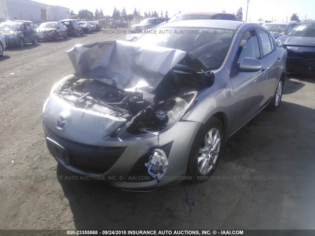 JM1BL1UG4B1366411 - 2011 MAZDA 3 I GRAY photo 2