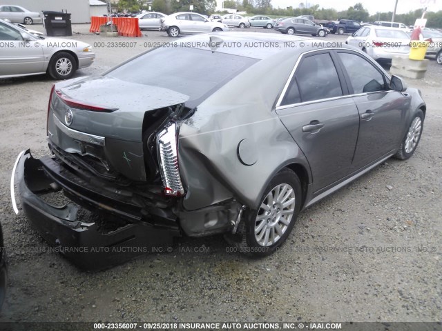 1G6DE5EY7B0135934 - 2011 CADILLAC CTS LUXURY COLLECTION GRAY photo 4