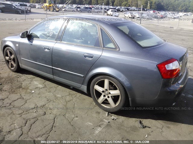 WAUJC68E23A205409 - 2003 AUDI A4 1.8T BLUE photo 3