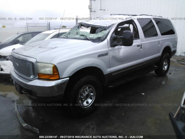 1FMNU41S31EB86893 - 2001 FORD EXCURSION XLT SILVER photo 2