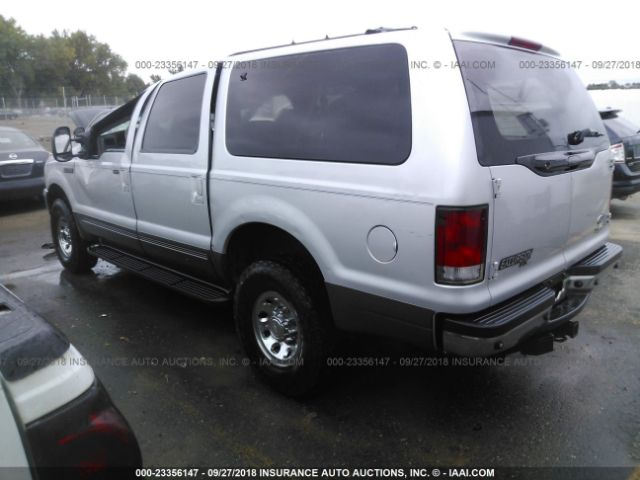 1FMNU41S31EB86893 - 2001 FORD EXCURSION XLT SILVER photo 3