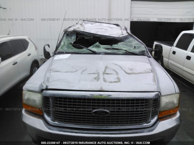 1FMNU41S31EB86893 - 2001 FORD EXCURSION XLT SILVER photo 6