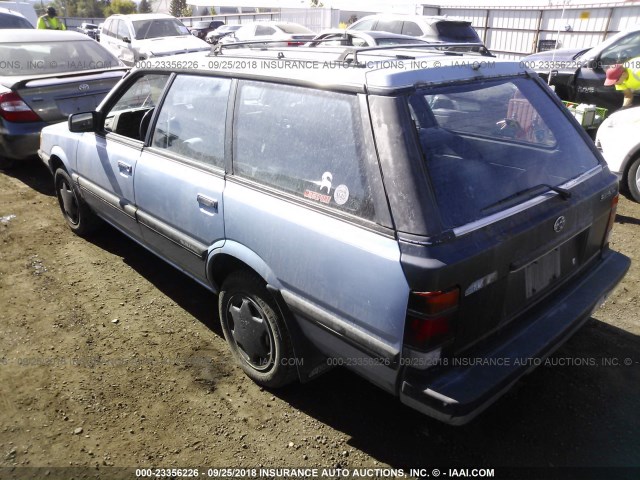 JF2AN53B0JE433677 - 1988 SUBARU GL 4WD BLUE photo 3