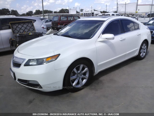 19UUA8F5XCA037296 - 2012 ACURA TL WHITE photo 2