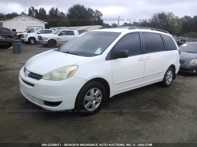 5TDZA23C74S172924 - 2004 TOYOTA SIENNA CE/LE WHITE photo 2