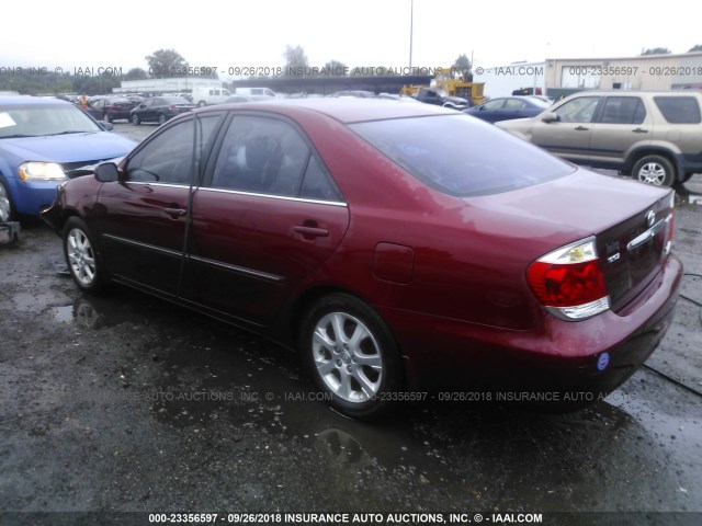 4T1BF32K85U095183 - 2005 TOYOTA CAMRY LE/XLE/SE Qırmızı foto 3