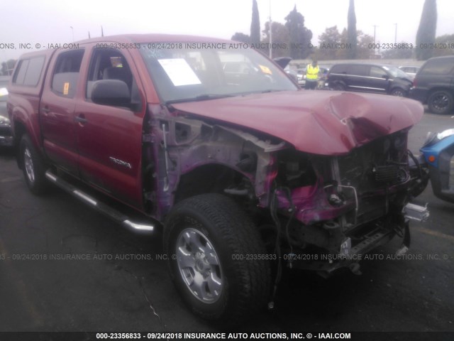 3TMJU62N77M029605 - 2007 TOYOTA TACOMA DOUBLE CAB PRERUNNER RED photo 1