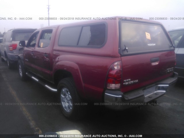 3TMJU62N77M029605 - 2007 TOYOTA TACOMA DOUBLE CAB PRERUNNER RED photo 3