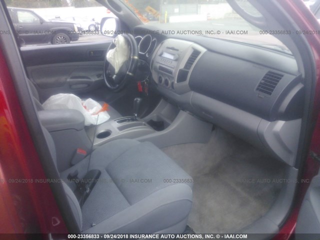 3TMJU62N77M029605 - 2007 TOYOTA TACOMA DOUBLE CAB PRERUNNER RED photo 5