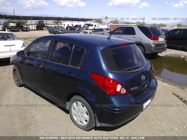 3N1BC13E28L371837 - 2008 NISSAN VERSA S/SL BLUE photo 3