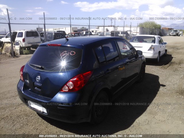 3N1BC13E28L371837 - 2008 NISSAN VERSA S/SL BLUE photo 4