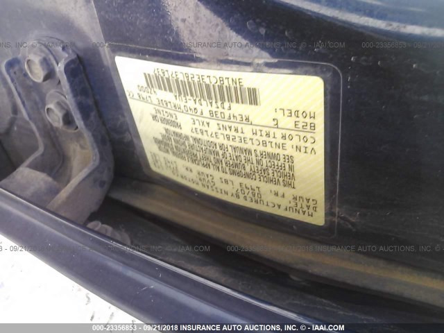 3N1BC13E28L371837 - 2008 NISSAN VERSA S/SL BLUE photo 9