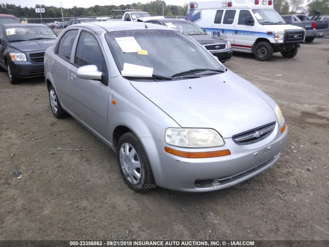 KL1TJ52624B233467 - 2004 CHEVROLET AVEO LS SILVER photo 1