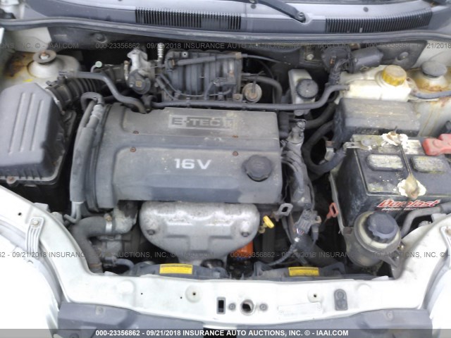 KL1TJ52624B233467 - 2004 CHEVROLET AVEO LS SILVER photo 10