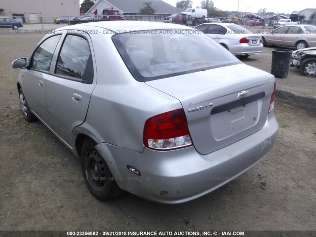KL1TJ52624B233467 - 2004 CHEVROLET AVEO LS SILVER photo 3