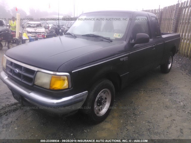 1FTCR14U9RTA32057 - 1994 FORD RANGER SUPER CAB BLACK photo 2