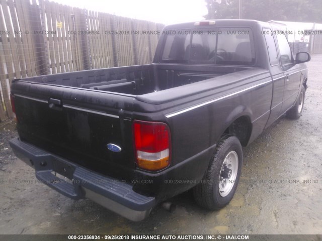 1FTCR14U9RTA32057 - 1994 FORD RANGER SUPER CAB BLACK photo 4