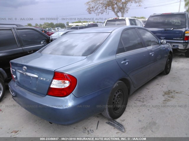 4T1BE32K14U893736 - 2004 TOYOTA CAMRY LE/XLE/SE Mavi foto 4