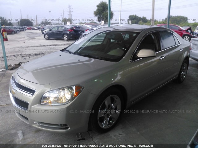 1G1ZC5E00CF275995 - 2012 CHEVROLET MALIBU 1LT GOLD photo 2