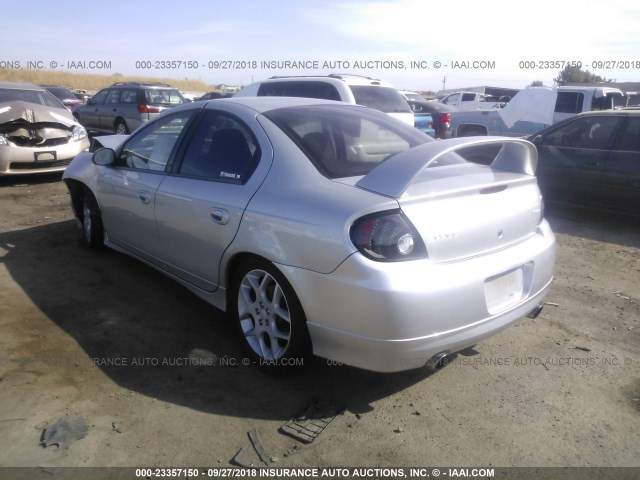 1B3ES66S93D195266 - 2003 DODGE NEON SRT-4 SILVER photo 3