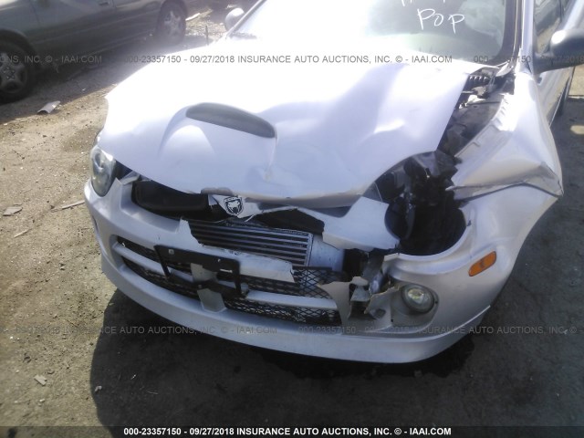 1B3ES66S93D195266 - 2003 DODGE NEON SRT-4 SILVER photo 6