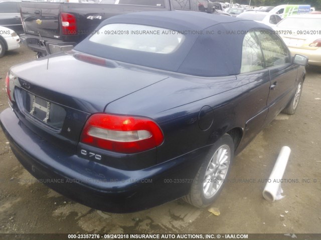 YV1NC56D9YJ009834 - 2000 VOLVO C70 TURBO BLUE photo 4