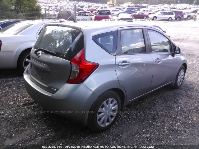 3N1CE2CP7EL413257 - 2014 NISSAN VERSA NOTE S/S PLUS/SV/SL GRAY photo 4