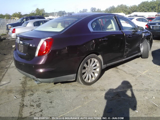 1LNHL9DR0BG605021 - 2011 LINCOLN MKS MAROON photo 4