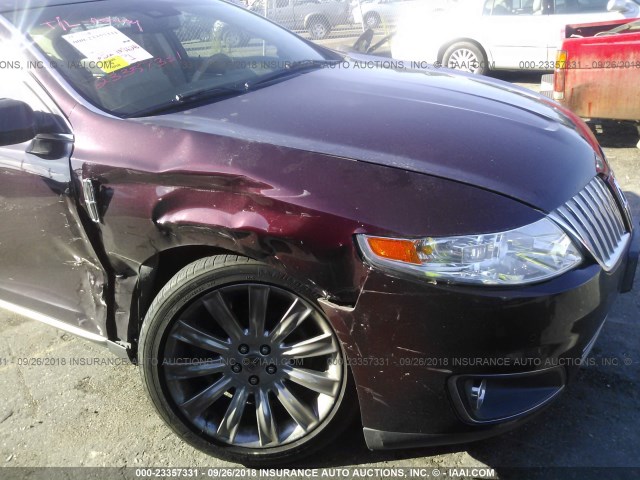 1LNHL9DR0BG605021 - 2011 LINCOLN MKS MAROON photo 6