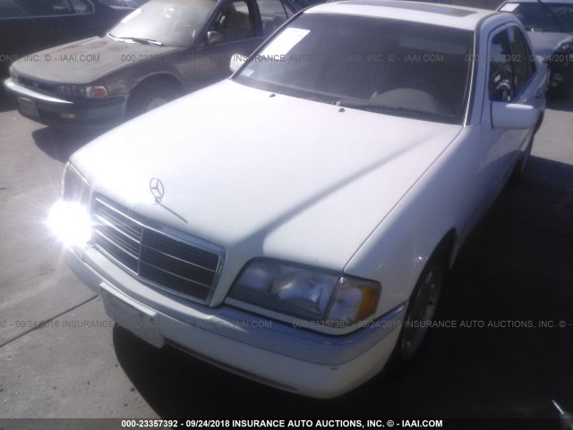 WDBHA22E6TF324834 - 1996 MERCEDES-BENZ C 220 WHITE photo 2