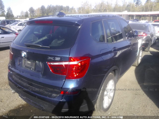 5UXWX9C56G0D87151 - 2016 BMW X3 XDRIVE28I BLUE photo 4