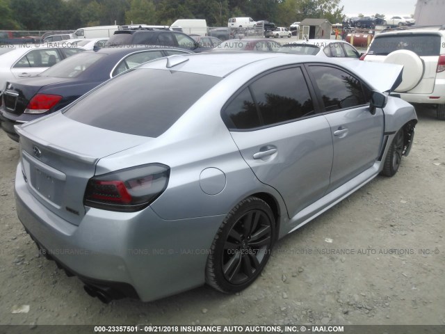 JF1VA1E67H9815881 - 2017 SUBARU WRX PREMIUM GRAY photo 4