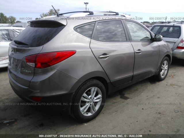 KM8JU3AC6CU346047 - 2012 HYUNDAI TUCSON GLS/LIMITED BROWN photo 4