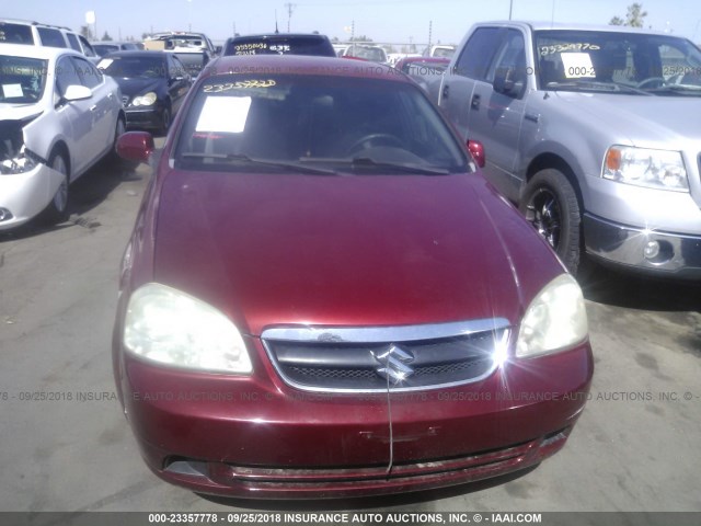 KL5JD56Z96K331707 - 2006 SUZUKI FORENZA BURGUNDY photo 6