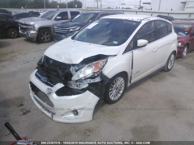 1FADP5BU7DL517445 - 2013 FORD C-MAX SEL WHITE photo 2