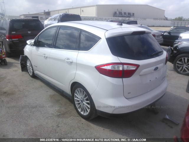 1FADP5BU7DL517445 - 2013 FORD C-MAX SEL WHITE photo 3