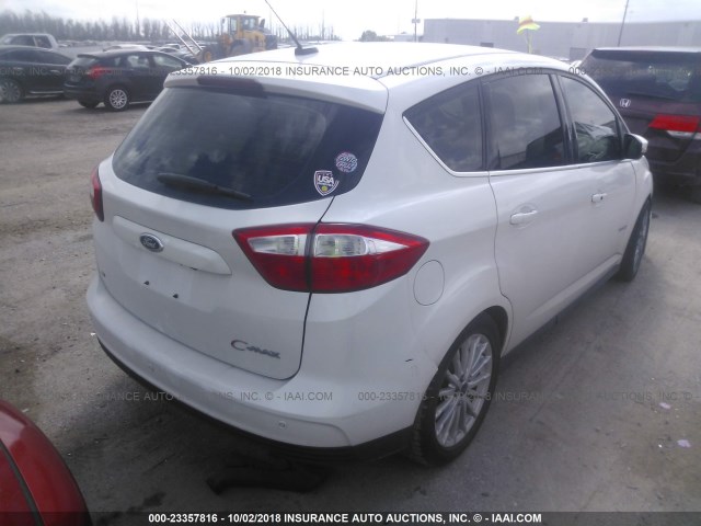 1FADP5BU7DL517445 - 2013 FORD C-MAX SEL WHITE photo 4