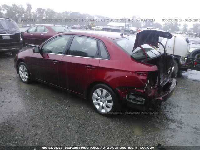 JF1GE6A67BH520700 - 2011 SUBARU IMPREZA 2.5I RED photo 3