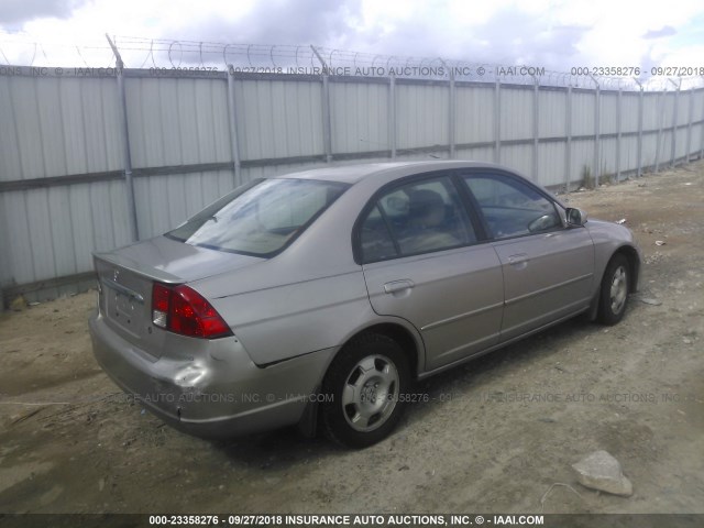 JHMES96613S004825 - 2003 HONDA CIVIC HYBRID GOLD photo 4