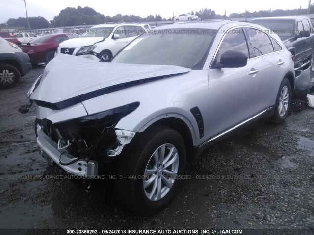 JN8CS1MW0HM414187 - 2017 INFINITI QX70 SILVER photo 2