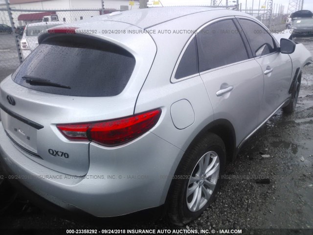 JN8CS1MW0HM414187 - 2017 INFINITI QX70 SILVER photo 4