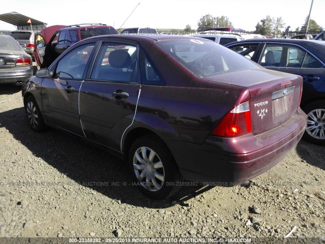 1FAFP34NX7W290127 - 2007 FORD FOCUS ZX4/S/SE/SES MAROON photo 3
