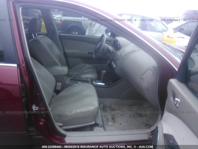 1N4BL11D55C109444 - 2005 NISSAN ALTIMA SE/SL/SE-R RED photo 5