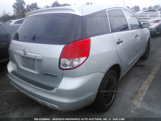2T1KR32E84C166268 - 2004 TOYOTA COROLLA MATRIX XR SILVER photo 4
