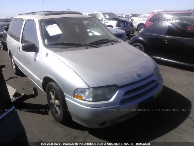 4N2ZN17T01D800867 - 2001 NISSAN QUEST GLE SILVER photo 1