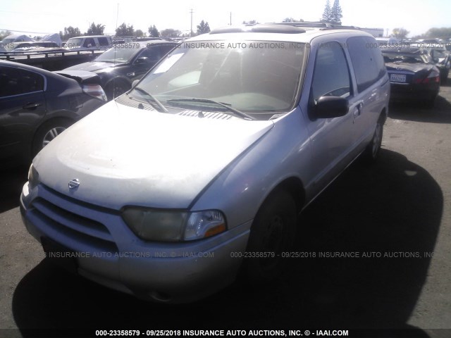 4N2ZN17T01D800867 - 2001 NISSAN QUEST GLE SILVER photo 2