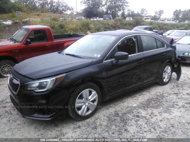 4S3BNAA63J3015496 - 2018 SUBARU LEGACY 2.5I BLACK photo 2