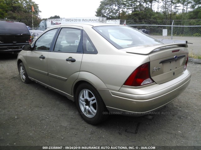 1FAFP34311W151252 - 2001 FORD FOCUS SE/SE SPORT GOLD photo 3