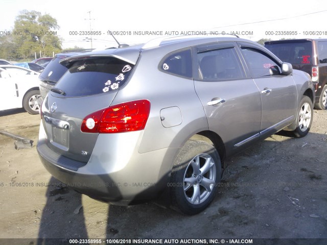 JN8AS5MTXBW560483 - 2011 NISSAN ROGUE S/SV/KROM GRAY photo 4