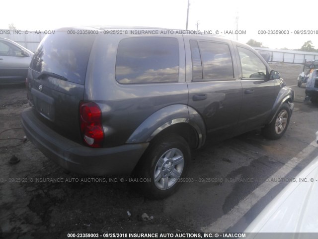 1D4HB38N44F109839 - 2004 DODGE DURANGO ST GRAY photo 4